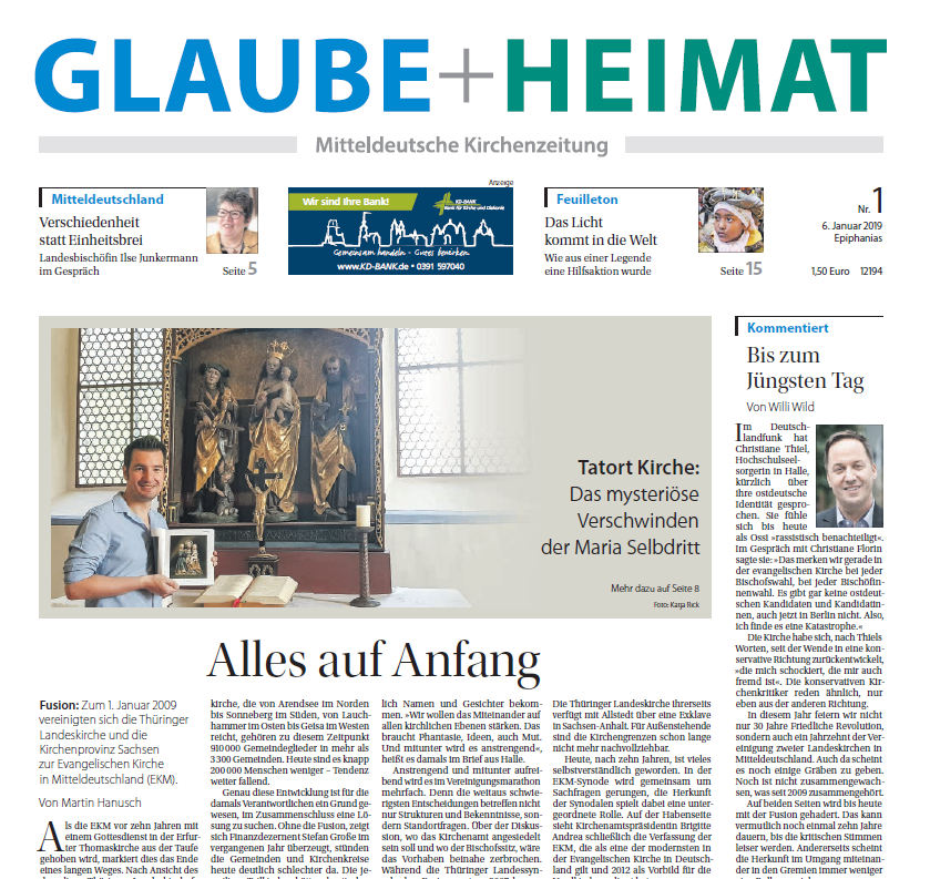 "Glaube+Heimat" Nr. 1 vom 6. Januar 2019 (Epiphanias)