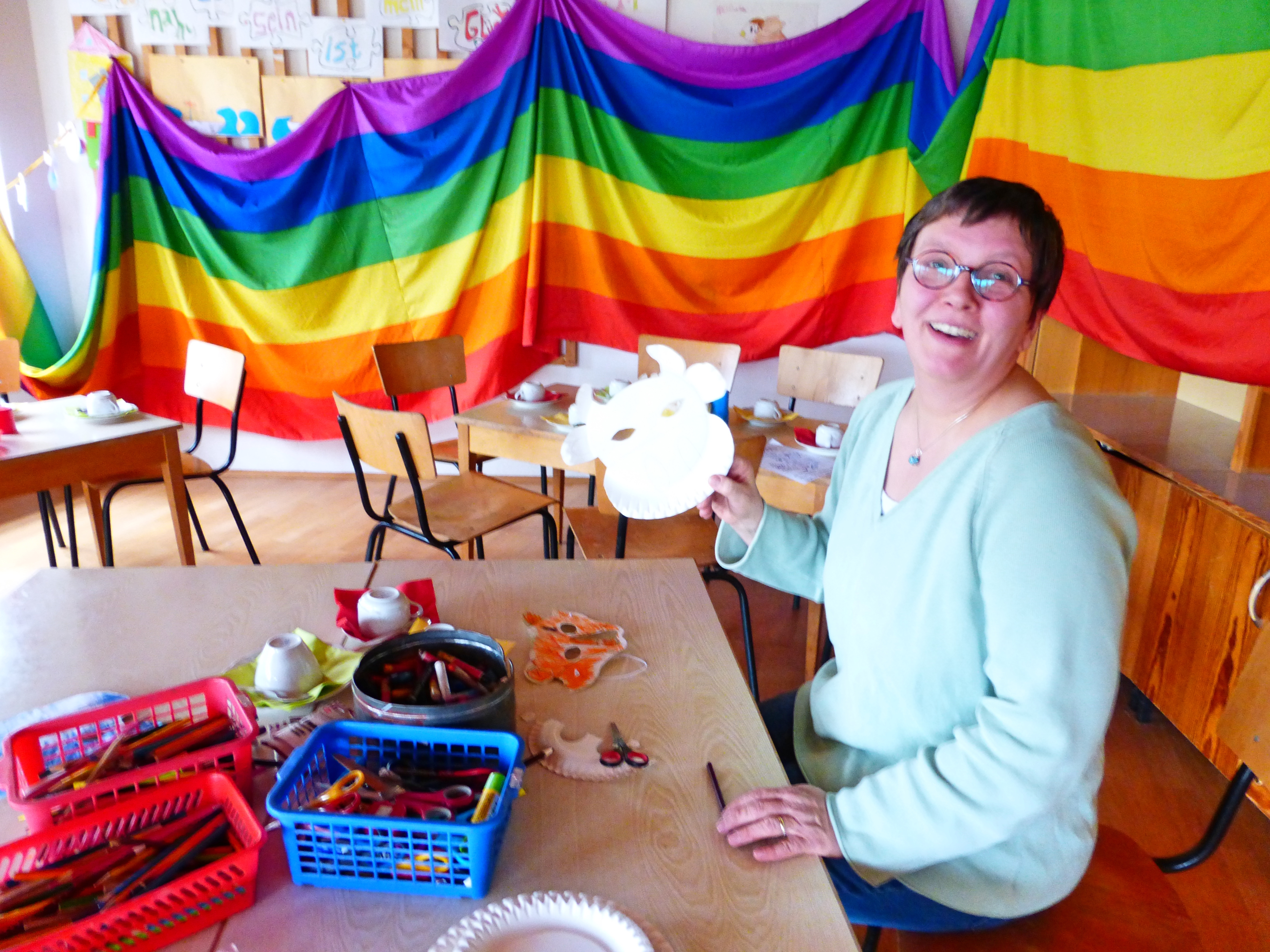 Gut vorbereitet: Beate Kraushaar kümmerte sich am Kirmes-Nachmittag um die kleinen Gäste der Gemeinde.