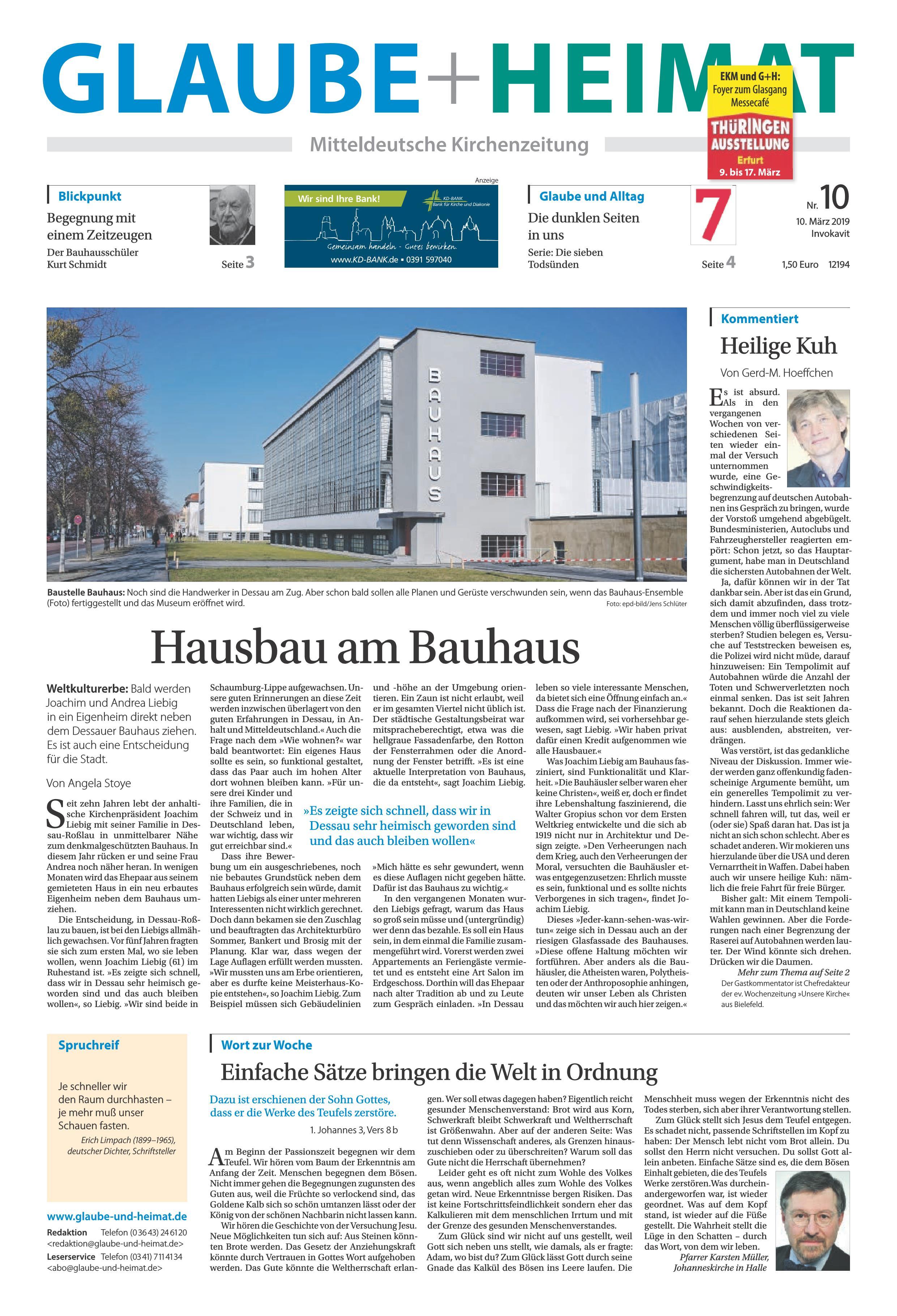 G+H Nr. 10 vom 10. März 2019 (Invokavit)