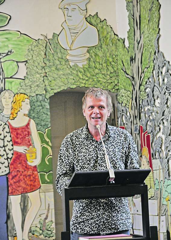 Moritz Götze 2016 bei der Einweihung der Schlosskirche