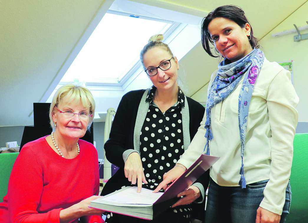Frauenpower: Martina Natschke (v. l.), Kathleen Keitel und Reem Dawod
