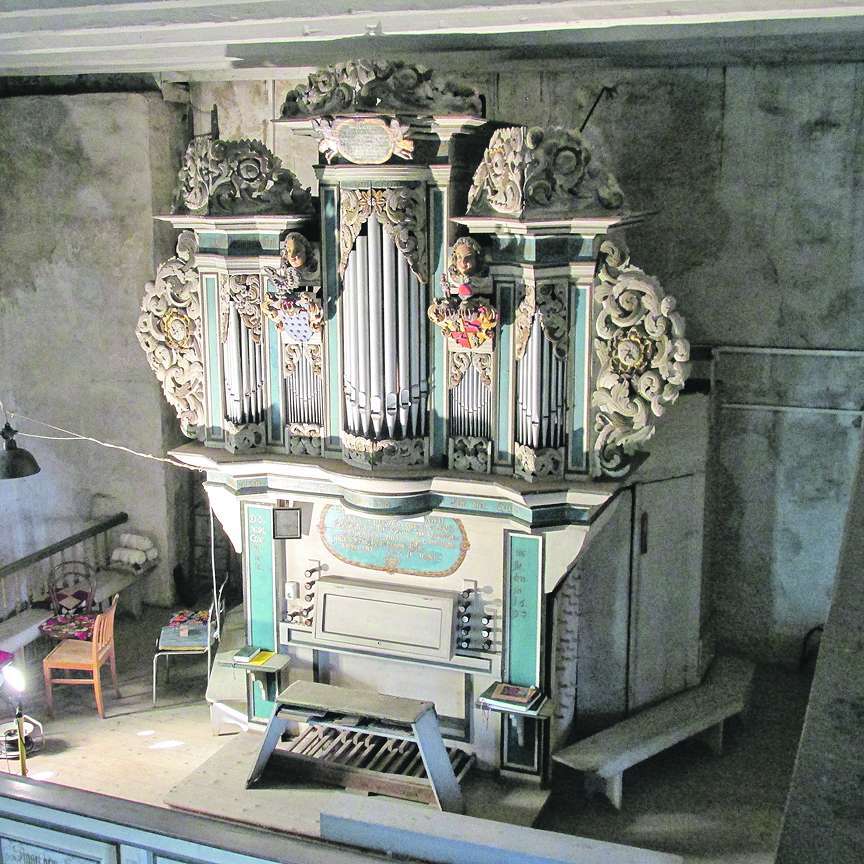 Auffallend schön: Die Stedtener Orgel
