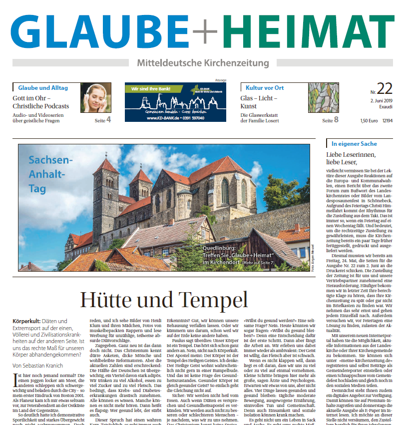 G+H Nr. 22 vom 2. Juni 2019 (Exaudi)