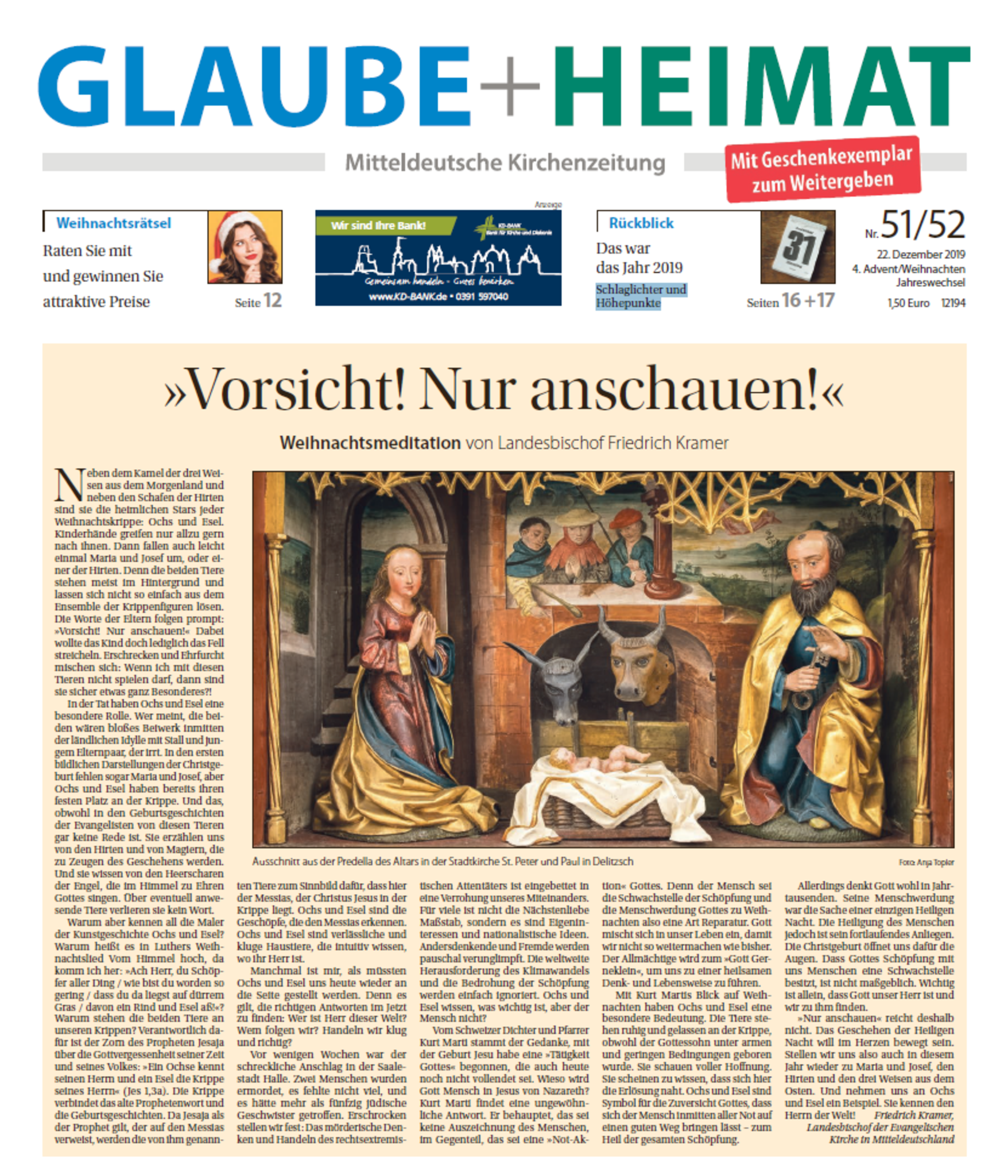 Freitag vor eins : Unsere Seite 1 Alle Jahre wieder