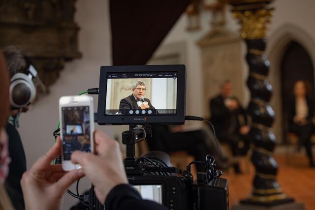 Der Gottesdienst wurde live gestreamed. | Foto: Paul-Philipp Braun 