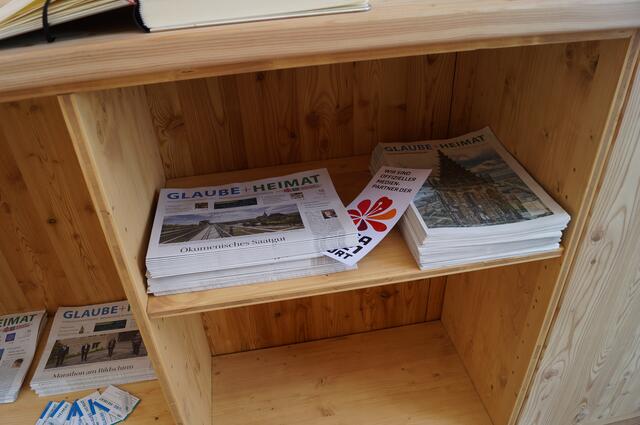 "Glaube + Heimat" ist Medienpartner der Bundesgartenschau. Sie finden im Kirchenpavillon sowohl die aktuelle Ausgabe als auch z.B. unser "best of" mit einigen der besten Geschichten des Kirchenjahres.