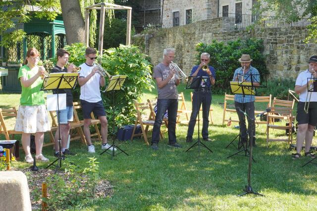 Der Eilslebener Posauenenchor unter der Leitung von Silke Timme.
