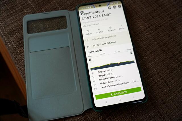 Streckendokumentation per Smartphone. 