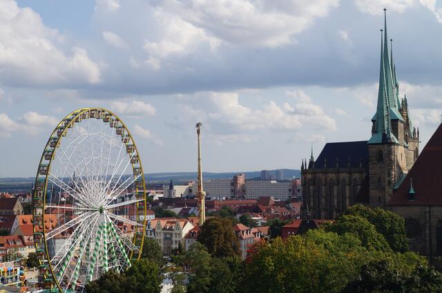 Einen wunderbaren Blick über den Erfurter Domplatz bei klarer Sicht konnte man genießen.