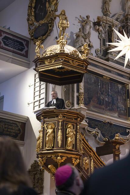 Die Kanzel der Georgenkirche gehörte während seiner Amtszeit zu Christian Stawenows Predigtorten. | Foto: Paul-Philipp Braun 