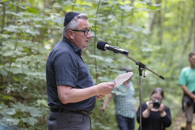 Der Direktor der Gedenkstätte, Jens-Christian Wagner,  sprach anlässlich der Einweihung. | Foto: Paul-Philipp Braun 