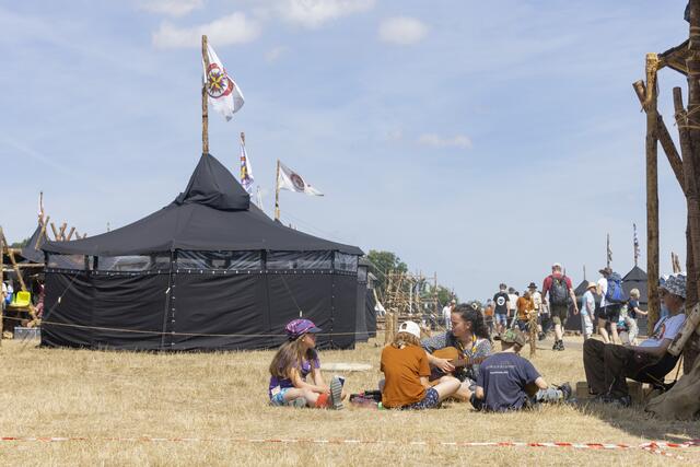 Auch Musik spielt im Rahmen des Bundescamps eine wichtige Rolle - im Großen und im Kleinen. | Foto: Paul-Philipp Braun 