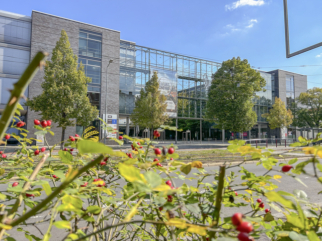 Proprium im Atrium: Zum ersten Mal wird das Gebäude der Stadtwerke zum Gotteshaus. Am 2. Oktober wird dort Erntedankgottesdienst gefeiert. | Foto: Paul-Philipp Braun