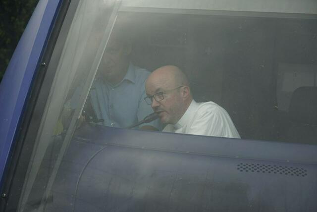 Der sächsische Bischof Tobias Bilz bei der Andacht im Zug | Foto: André Poppowitsch