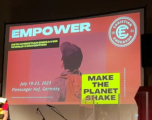 EMPOWER(-)ment wird bei Christian Endeavor World groß geschrieben, wie auf dem Titelbild der Konferenz zu sehen. | Foto: Nicole Schneider