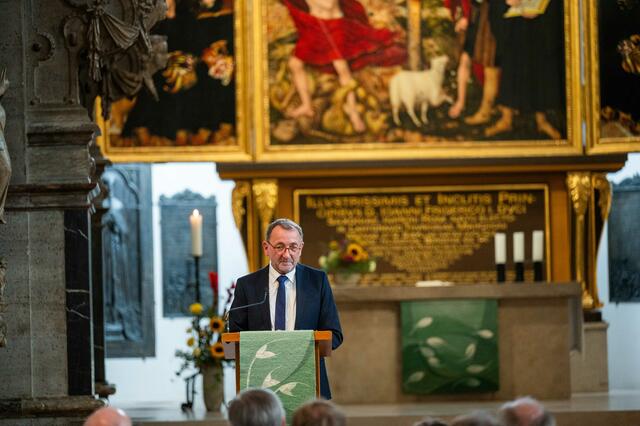 Henrich Herbst, Superintendent des Kirchenkreises Weimar, begrüßte die Gäste des Herdergeburtstages. | Foto: Maik Schuck
