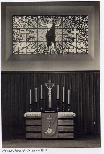 Historische Ansicht der Altarwand der Dessauer Auferstehungskirche | Foto: Archiv Anne Sommer