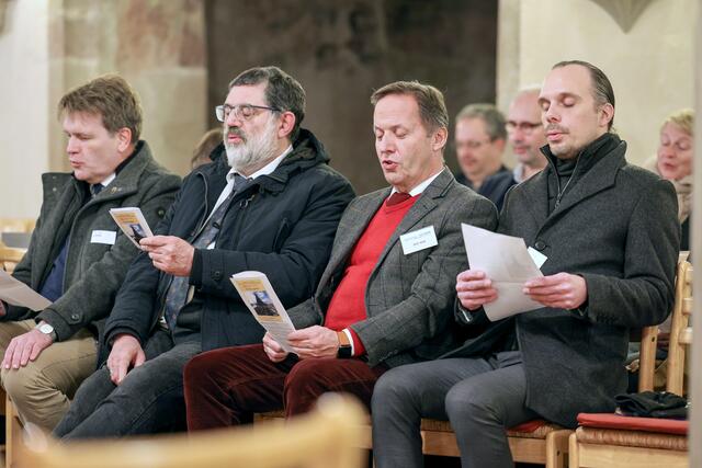 Präsident Jan Lemke, OKR Torsten Bolduan, Willi Wild und Oliver Gierens