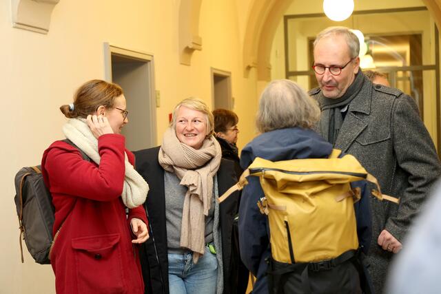 Katja Schmidtke, Doreen Jonas vom MDR, MZ-Chefredakteur Marc Rath, Claudia Crodel
