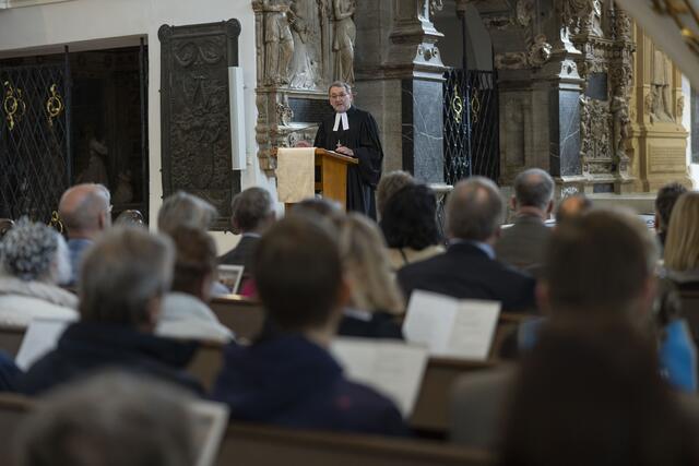 Festgottesdienst in der Weimarer Herderkirche: Superintendent Henrich Herbst leitete den Gottesdienst.  | Foto: Paul-Philipp Braun 