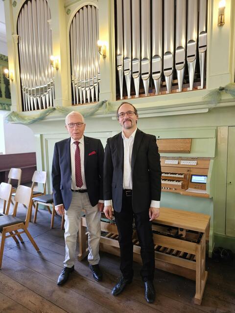 Werner Mlasowsky und Ronny Hendel brachten die Orgel zum Klingen.