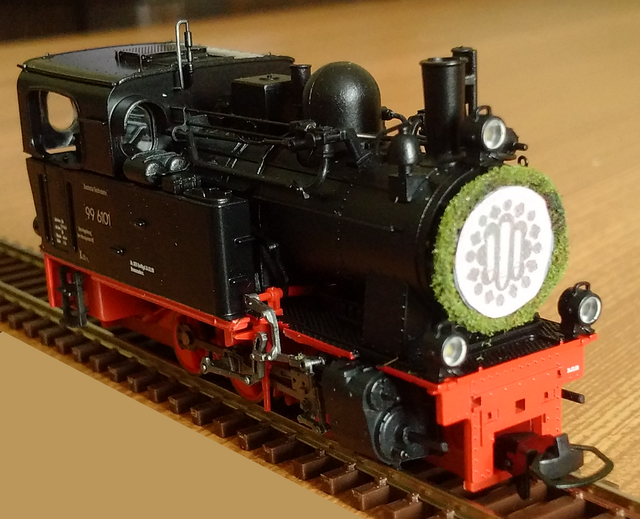 Sogar die Bimmelbahn macht Werbung