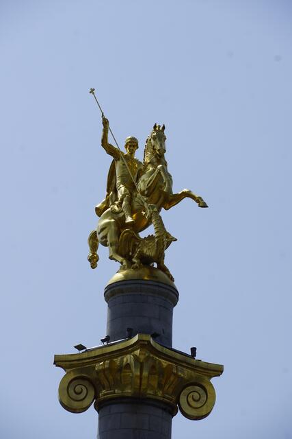 Satue des Heiligen Georg, Freiheitsplatz Tbilisi | Foto: André Poppowitsch