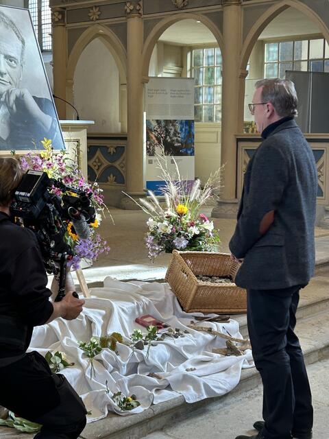 Thüringens Ministerpräsident Bodo Ramelow (Linke) betonte, Schorlemmer habe ihn politisch und menschlich geprägt. | Foto: Willi Wild