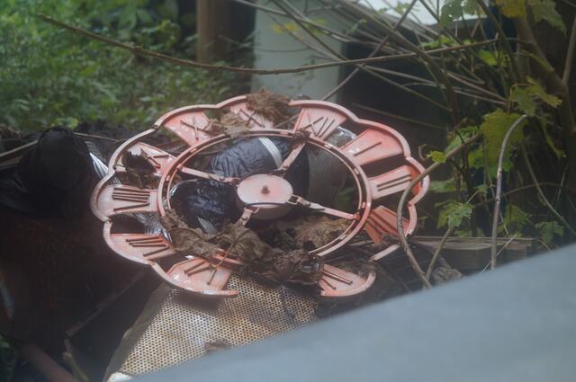 Der Zahn der Zeit nagte an dieser Uhr.