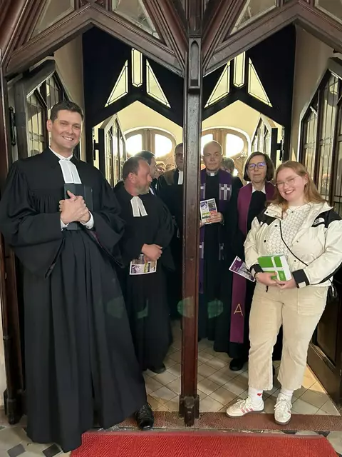 Martin Olejnicki, Pfarrer der Jakobsgemeinde, führte durch den Gottesdienst. | Foto: Willi Wild