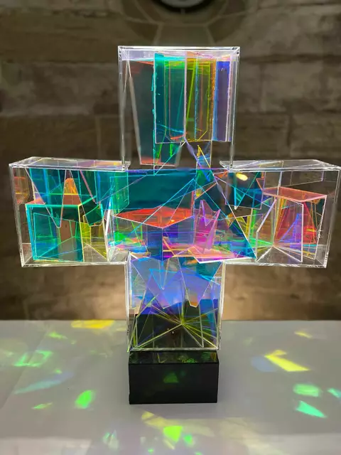 Lichtkreuz im kath. Dom in Nordhausen. | Foto: Steffen Riechelmann