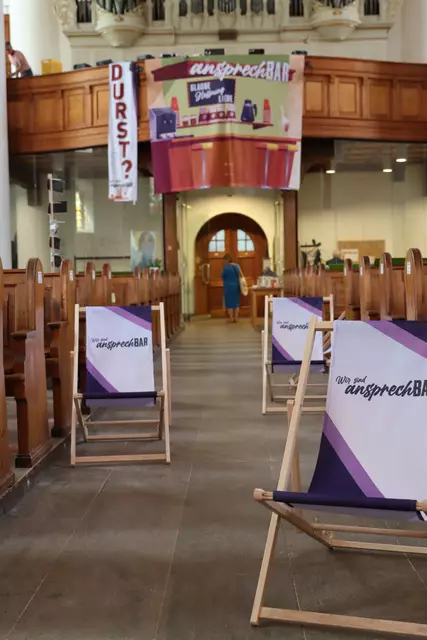 In der Margarethenkirche ist eine "Chillout-Area" eingerichtet worden. | Foto: Friedemann Witting 