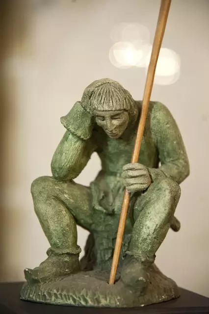 Plastik von Thomas Müntzer in der Marienkirche in Mühlhausen  | Foto: epd-bild / Norbert Neetz