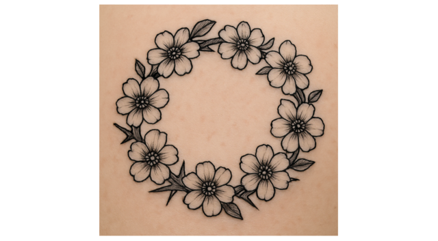 ... die überwundene Dornenkrone (Tattoo-Entwurf)