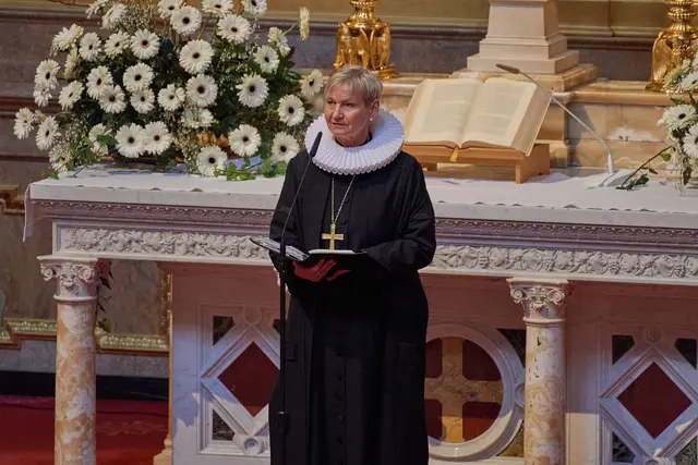 EKD-Ratsvorsitzende Kirsten Fehrs im Berliner Dom. Hier ein Gottesdienst im Januar 2024 | Foto: epd-bild/Christian Ditsch