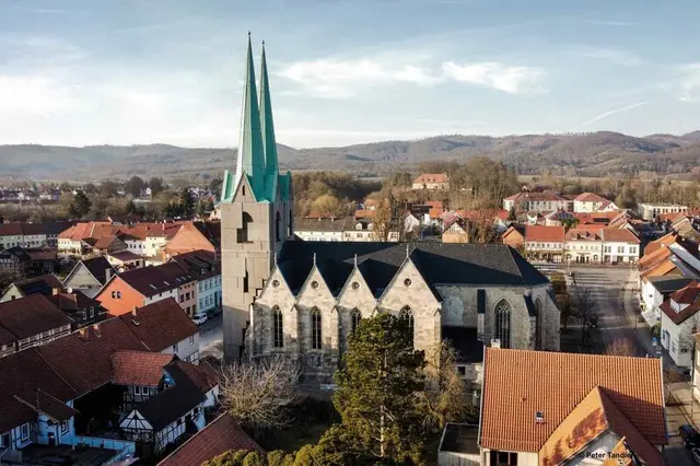 Der "Goldene Kirchturm" geht an die Johanniskirche Ellrich | Foto: Johanniskirche-Ellrich.de/Drohne_Tandler