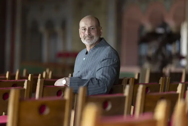 Martin Eberle ist der neue Burghauptmann der Wartburg. Aufnahme aus dem Festsaal des Pallas der Burg bei Eisenach. | Foto: Paul-Philipp Braun