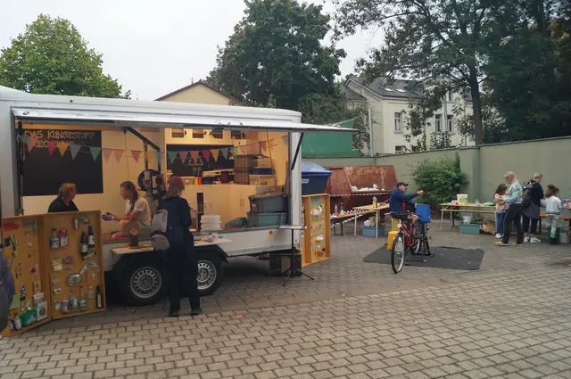 Beim Recycling-Mobil konnte man etwas über Nachhaltigkeit lernen.