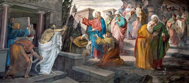 Die Auferweckung des Lazarus wird oft bildlich dargestellt, wie in der Kirche Chiesa di San Giorgio al Palazzo in Mailand. | Foto: Foto: Renáta Sedmáková – stock.adobe.com