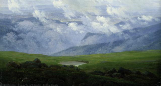 Caspar David Friedrich - ziehende Wolken (gemeinfreies Bild WIKI)