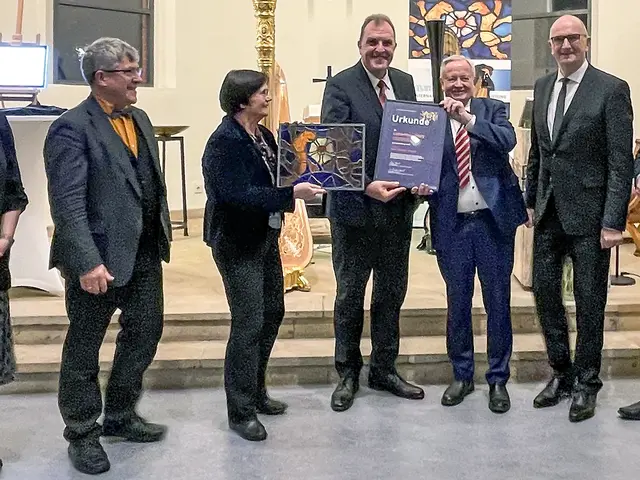 Friedrich Kramer, Christine Lieberknecht, Karl-Dietmar Plentz, Ulrich Born, Dietmar Woidke (v. l.)  | Foto: Benjamin Lassiwe