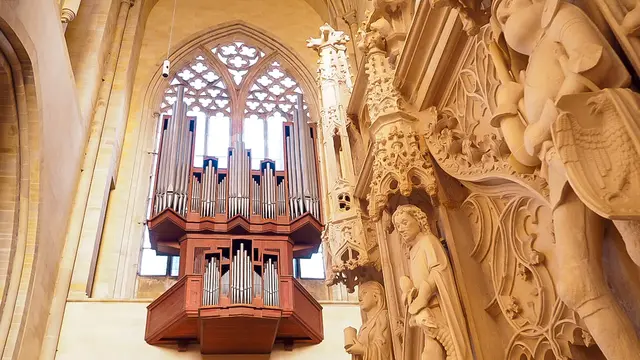 Der Prospekt der Paradiesorgel ist in die Jahre gekommen. | Foto: Isabel Tönniges