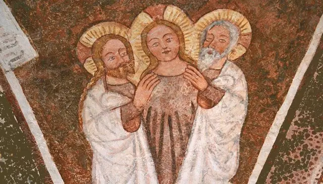 Das Dreifaltigkeitsfresko im Chorgewölbe der Kirche St. Jakobus Urschalling  | Foto: Privat