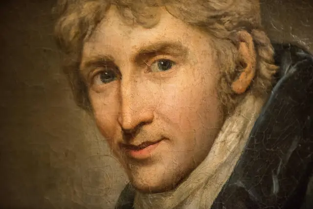 Ausschnitt aus dem Portrait von Johannes Falk, Lutherhof Weimar, Gedenkstätte für Johannes Falk/Johannes Falk e. V. – Gesellschaft der Freunde in der Not
 | Foto: Maik Schuck