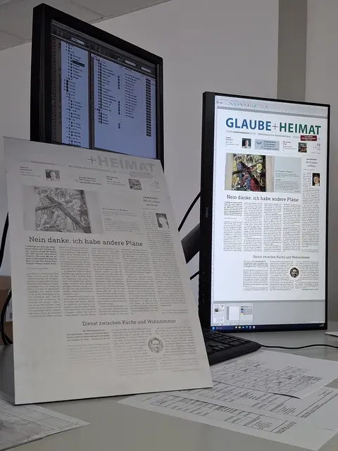 An diesem Arbeitsplatz wird der Druckplattenbelichter gesteuert. | Foto: André Poppowitsch