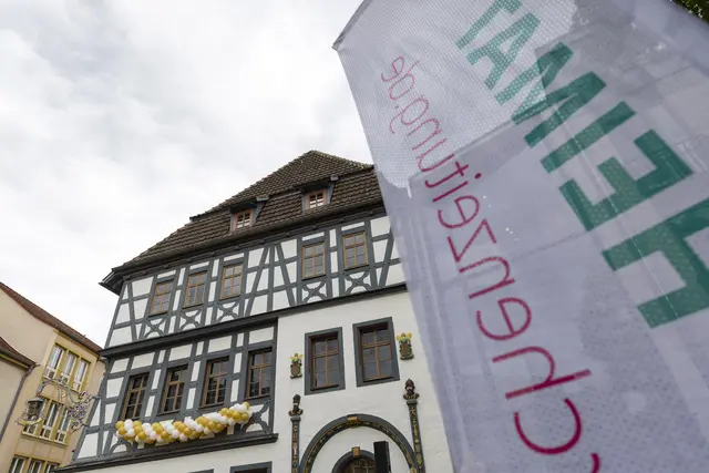 Beim Museumsfest in Eisenach war auch die Kirchenzeitung mit einem Stand vertreten. | Foto: Paul-Philipp Braun