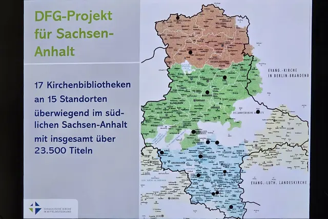 Übersicht der 17 Pfarrbibliotheken, die Teil des Forschungsprojektes sind. | Foto: Thomas Nawrath