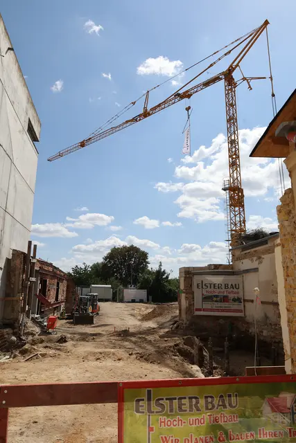 Baustelle für den Neubau am Lutherhaus. | Foto: Thomas Nawrath