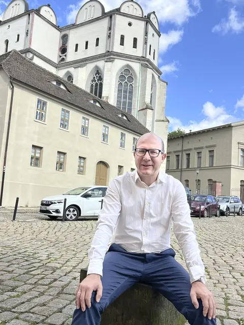 Im Dom zu Halle, in dem die reformierte Gemeinde der Saalestadt beheimatet ist, wurde Sven Hanson getauft. | Foto: Claudia Crodel