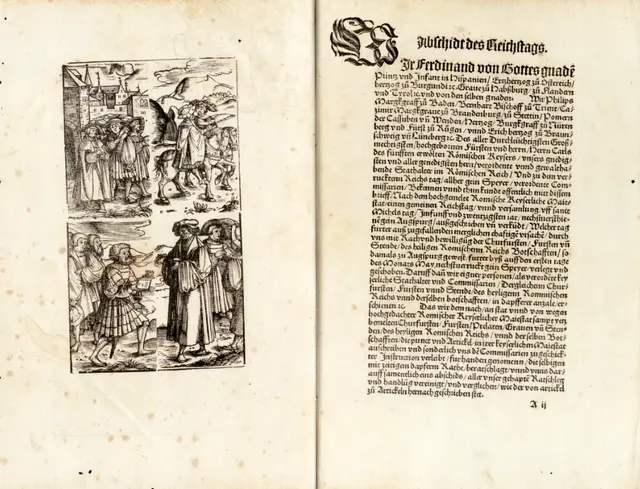 "Reichsabschied": Abschlussdokument des Reichstages von 1526 | Foto: epd-bild/BSB München